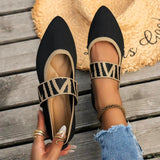 Elira | Women's Mary Jane Flat Shoes Pointed Toe Elastic Strap Flats