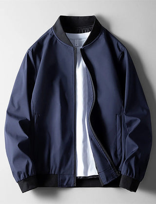 Men’s Lightweight Softshell Bomber Jacket in Navy