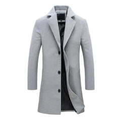 Castello Wool-Blend Men's Overcoat - Light Gray