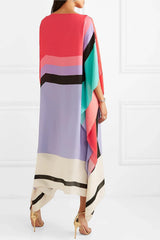 Aria | Women's Geometric Print Kaftan Batwing Sleeve Maxi Dress