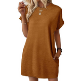 Pippa | Women's T-Shirt Dress Short Sleeve Round Neck Casual Mini Dress