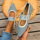 Elira | Women's Mary Jane Flat Shoes Pointed Toe Elastic Strap Flats