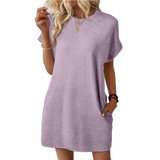 Pippa | Women's T-Shirt Dress Short Sleeve Round Neck Casual Mini Dress