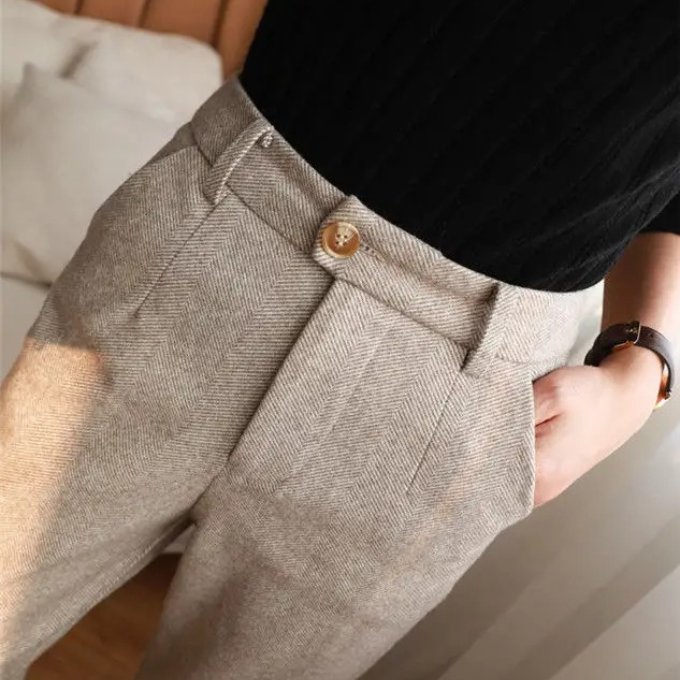 Men’s Tailored Herringbone Pants