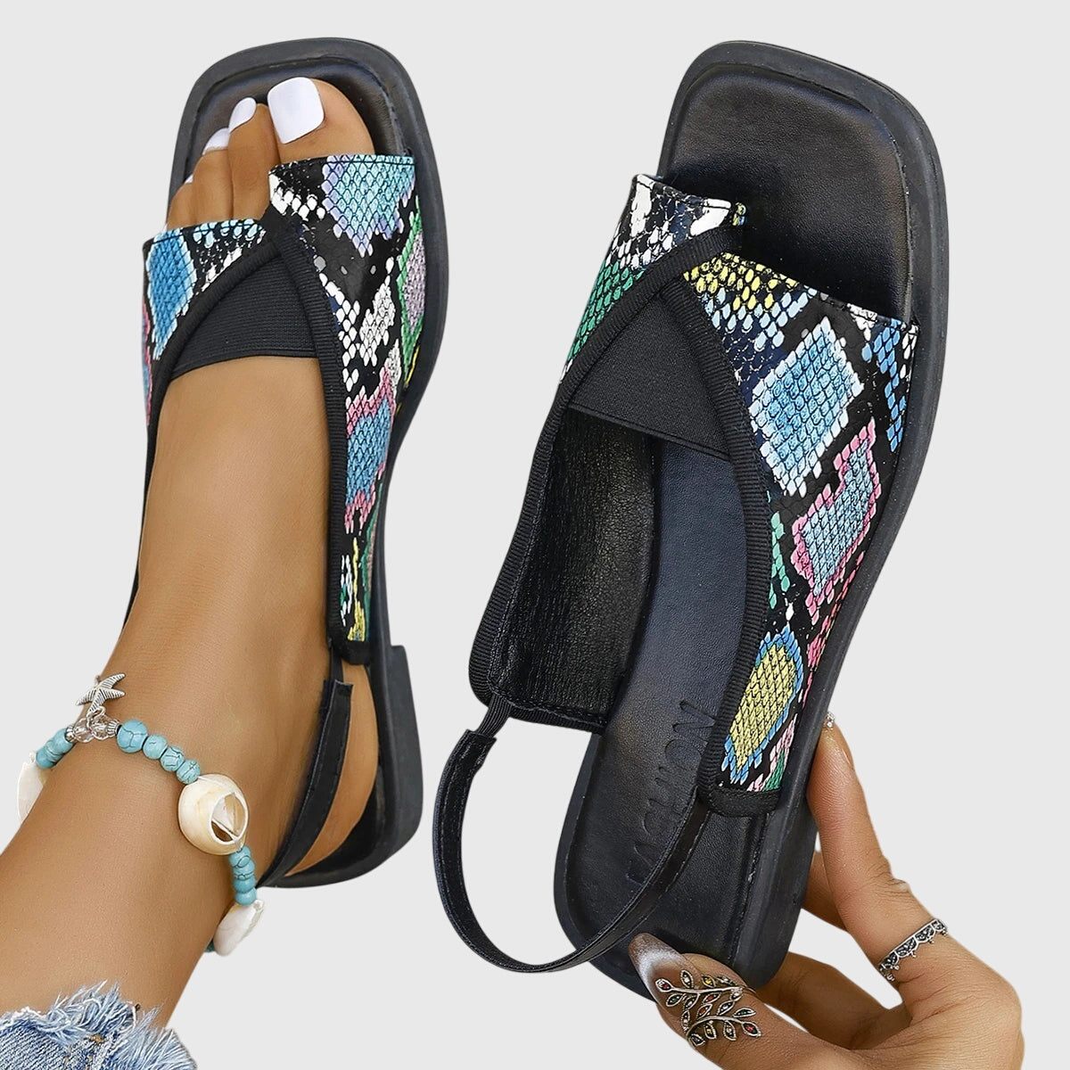 Talia | Women's Orthopedic Slingback Flat Sandals Open Toe