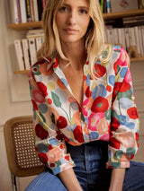 Poppy | Women's Floral Print Long Sleeve Button-Up Shirt
