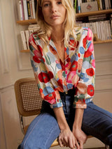 Poppy | Women's Floral Print Long Sleeve Button-Up Shirt