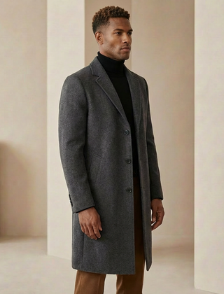 Calla Tailored Men's Overcoat - Gray