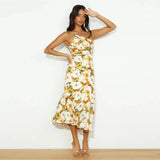 Sienna | Asymmetric Floral Print Midi Dress