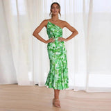 Sienna | Asymmetric Floral Print Midi Dress