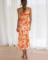 Sienna | Asymmetric Floral Print Midi Dress