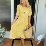 Aisha™ | Relaxed Tiered Midi Dress