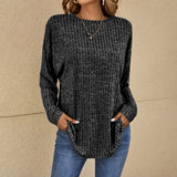 Maya | Women's Relaxed Fit Jumper Long Sleeve Crew Neck Sweater