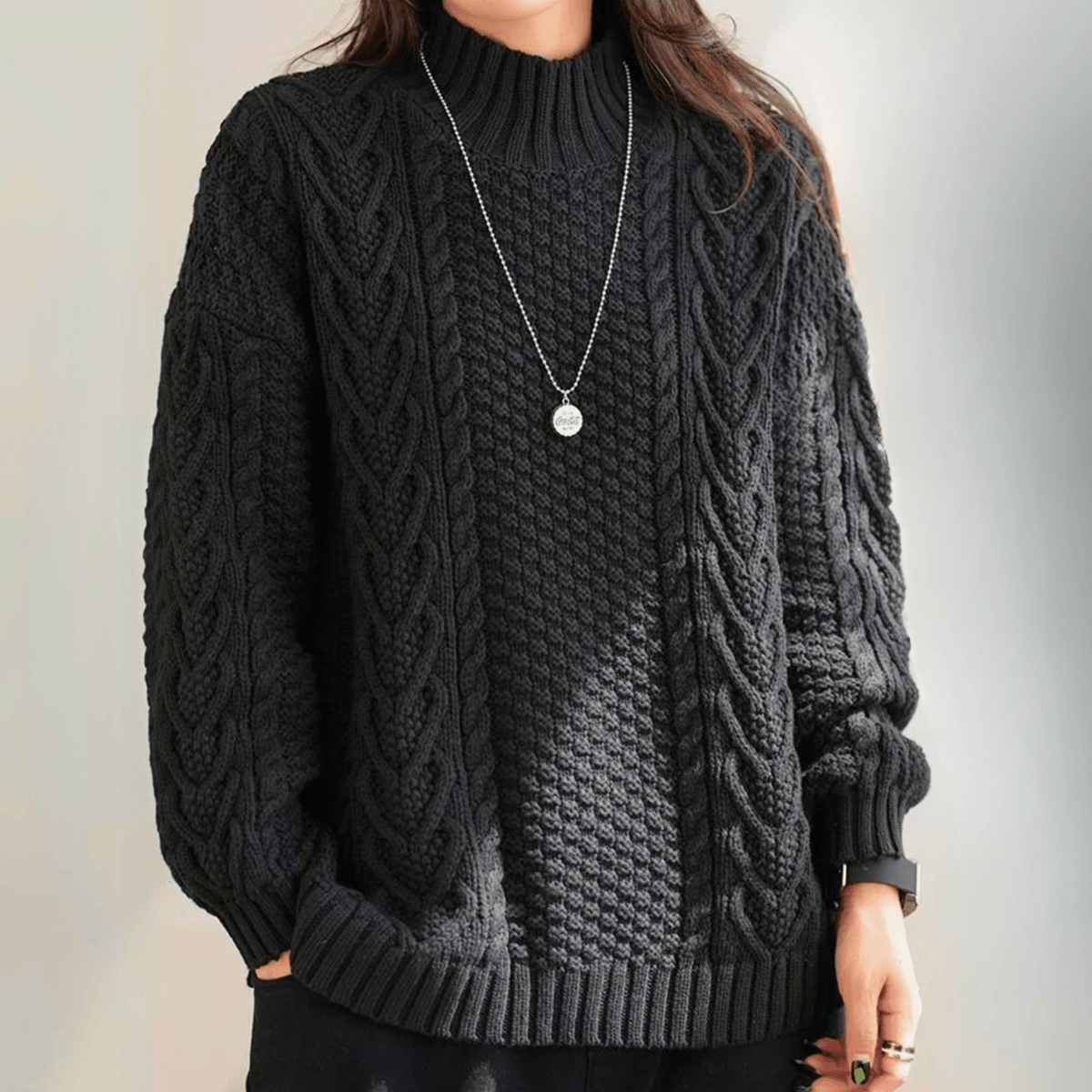 Brooklyn Knit Women's Sweater - Black