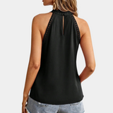 Lara | Women's Halter Neck Lace Yoke Sleeveless Top