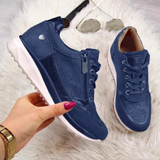 Sparkle | Women's Zip Lace-Up Trainers Rhinestone Detail