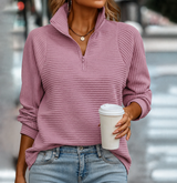 Kaia | Women's Half Zip Ribbed Pullover