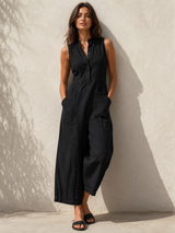 Evangelia | Women's Sleeveless Wide Leg Jumpsuit