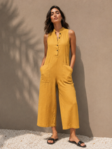Evangelia | Women's Sleeveless Wide Leg Jumpsuit