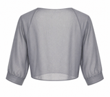 Dahlia | Women's Sheer Chiffon Tie Front Crop Cardigan Top