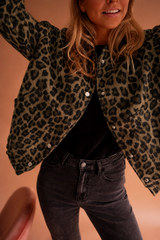 Sienna | Women's Leopard Print Button Front Jacket
