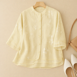 Kourtney™ | Chic Blouse with Embroidered Accents