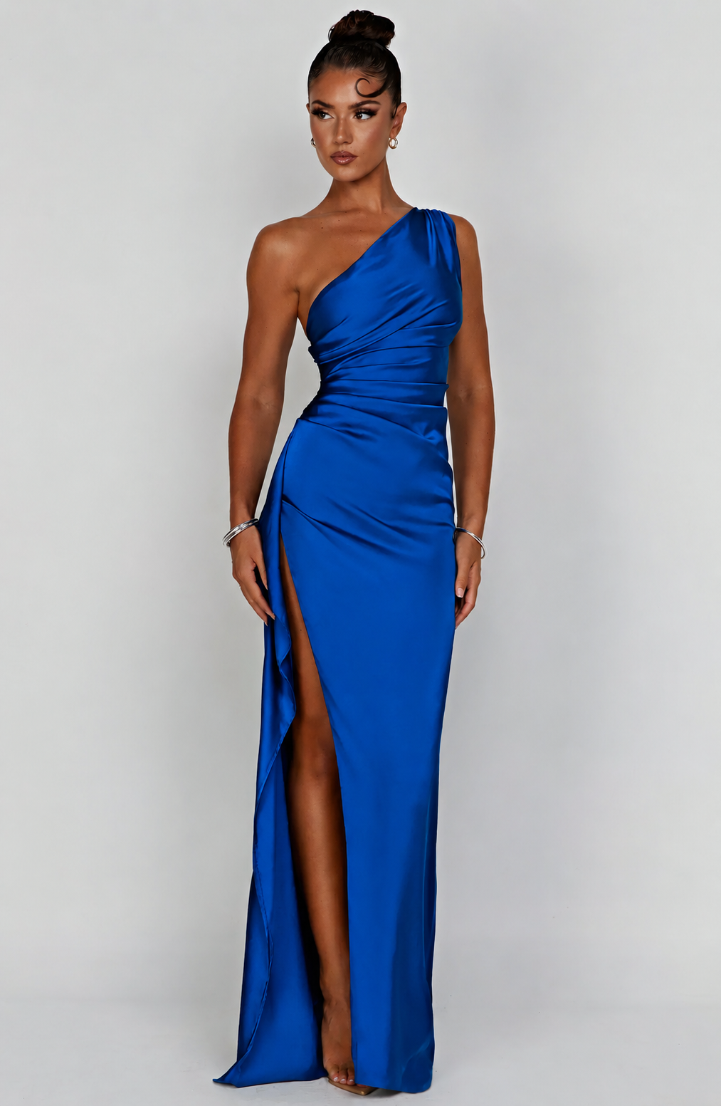 Thalia | Women's One Shoulder Slit Maxi Dress