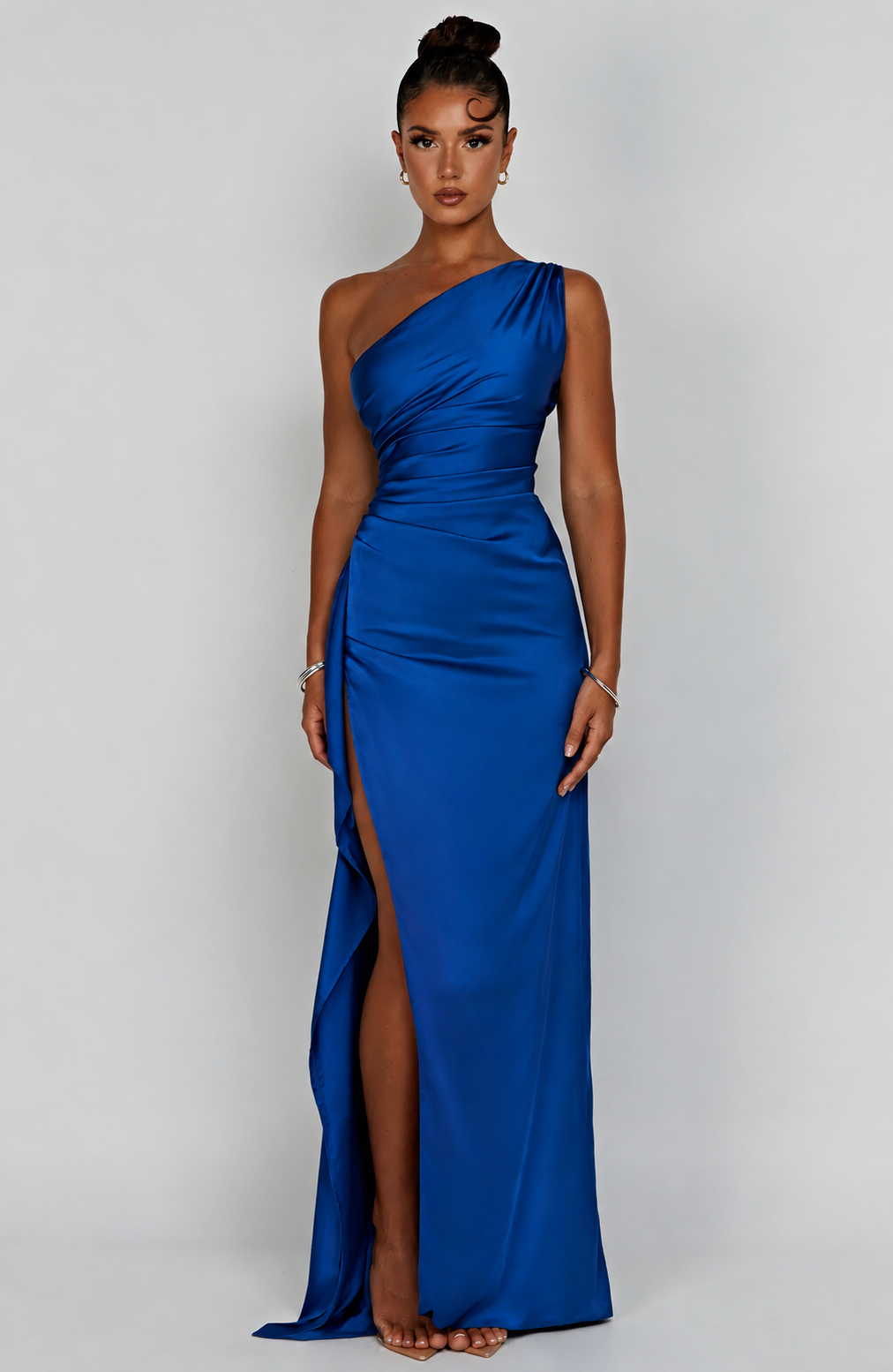 Thalia | Women's One Shoulder Slit Maxi Dress