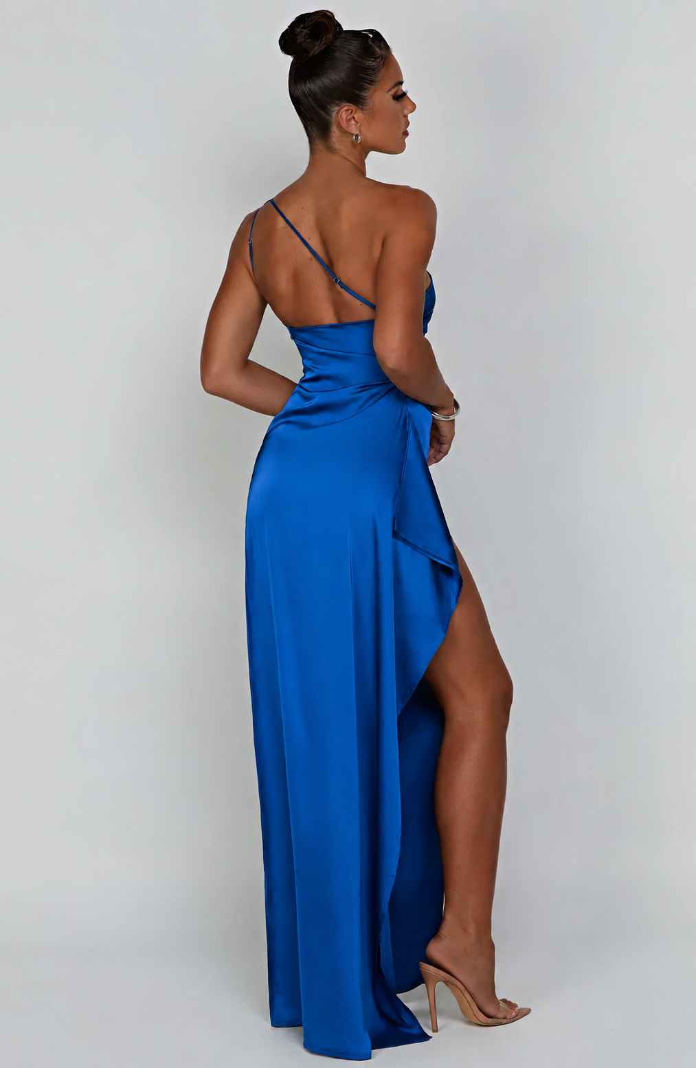 Thalia | Women's One Shoulder Slit Maxi Dress