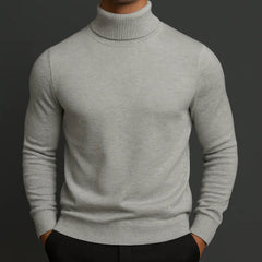 Men's Marcel Fine Knit Turtleneck Sweater - Gray