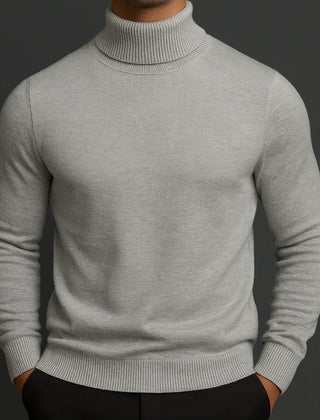 Men's Marcel Fine Knit Turtleneck Sweater - Gray