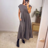 Justine | Striped Midi Dress