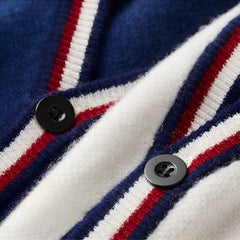 Men’s Wool-Blend Contrast-Trim Cardigan