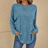 Maya | Women's Relaxed Fit Jumper Long Sleeve Crew Neck Sweater