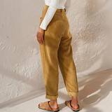 Harper | Women's High Waist Corduroy Trousers Relaxed Tapered Leg Pants