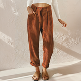 Harper | Women's High Waist Corduroy Trousers Relaxed Tapered Leg Pants