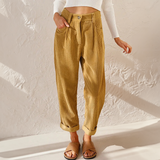 Harper | Women's High Waist Corduroy Trousers Relaxed Tapered Leg Pants