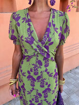 Savana | Women's Floral Wrap Midi Dress