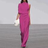 Aria | Women's Sleeveless Wide-Leg Jumpsuit with Mock Neck