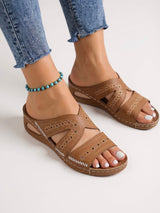 Calla | Embroidered Slide Sandals