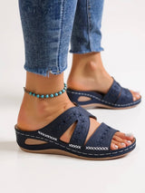 Calla | Embroidered Slide Sandals