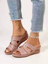 Calla | Embroidered Slide Sandals