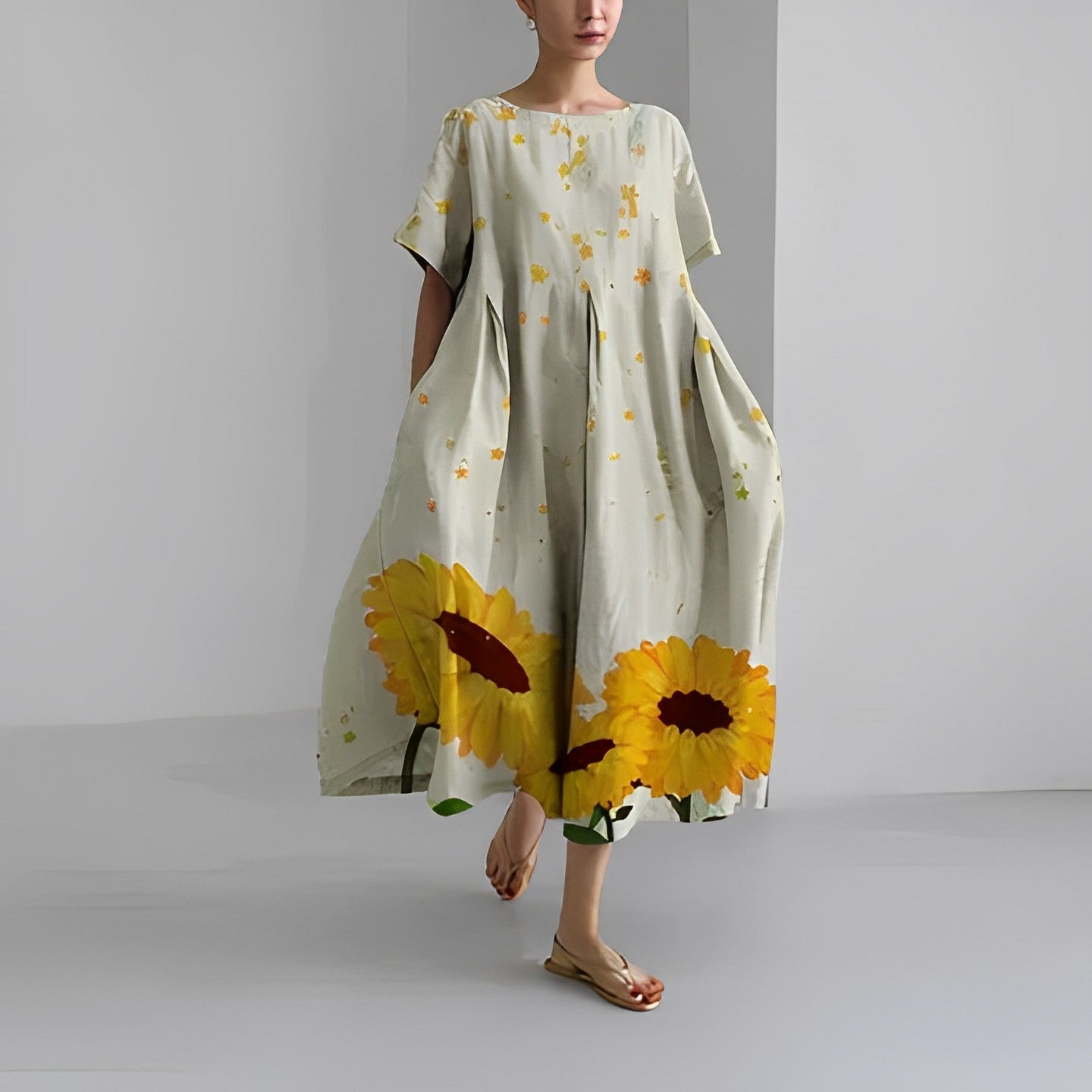 Claire | Bohemian Floral Print Dress