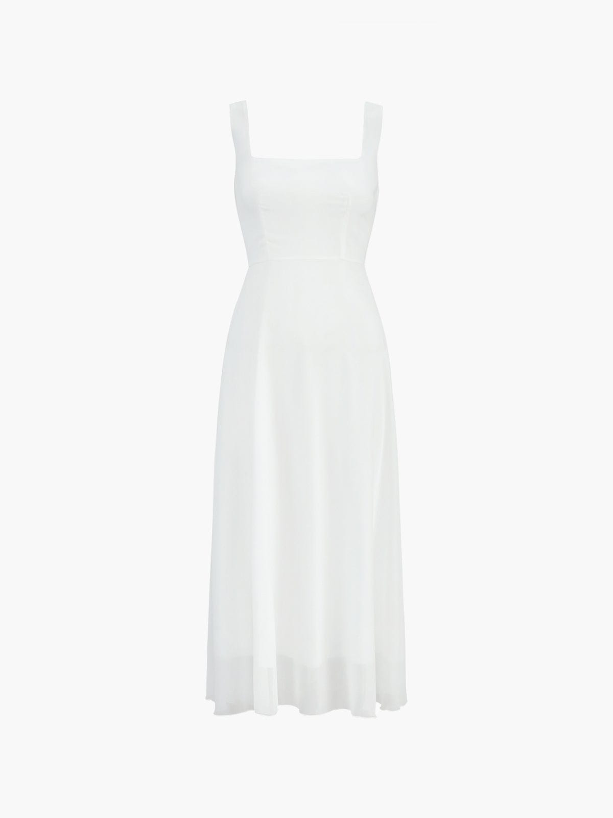 Marcia | Women's Square Neck Sleeveless A-Line Midi Dress