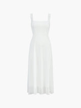 Marcia | Women's Square Neck Sleeveless A-Line Midi Dress