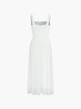 Marcia | Women's Square Neck Sleeveless A-Line Midi Dress