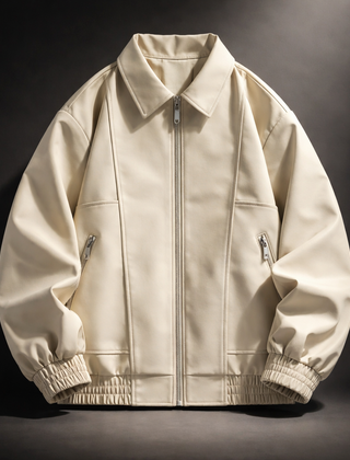Men’s Oversized Suede-Look Bomber Jacket