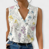 Luna | Women's Sleeveless Wrap V-Neck Top Surplice Blouse