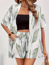 Sunny | Women's 2 Piece Printed Kimono Cardigan and Shorts Set