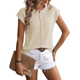 Stella | Women's Ribbed Cap Sleeve Knit Vest Top